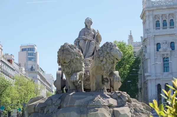 Veduta della statua di Cibeles — Foto Stock