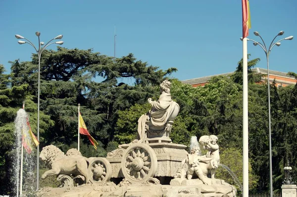 Veduta della statua di Cibeles — Foto Stock