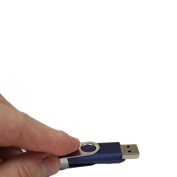 Showing Pen Drive White Background — Stock Photo, Image