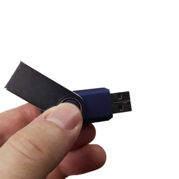 Showing Pen Drive White Background — Stock Photo, Image