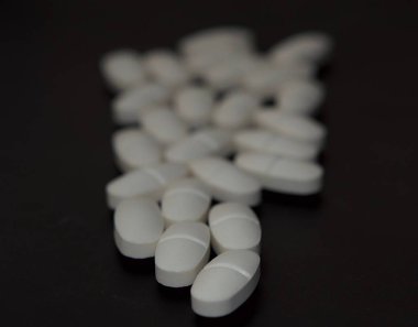 Makro görünümde ilaç hapları