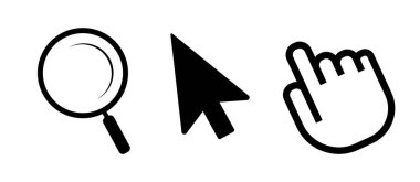 Beyaz arkaplanda fare simgesi