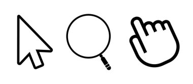 Beyaz arkaplanda fare simgesi