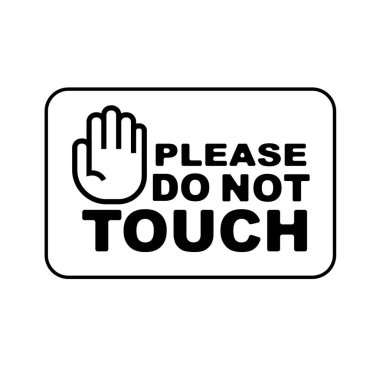 Beyaz arkaplandaki işaretlere dokunma