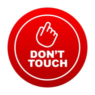 Beyaz arkaplandaki işaretlere dokunma