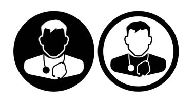 beyaz arkaplanda doktor simgesi