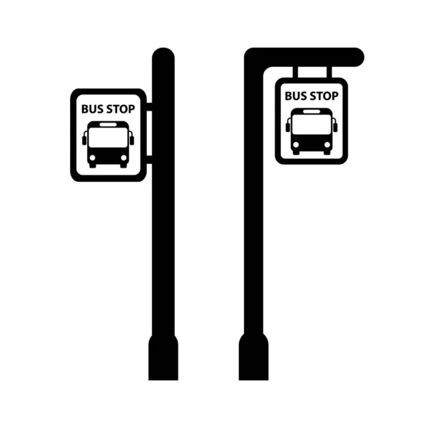Bushaltestelle Symbol Auf Weißem Hintergrund — Stockvektor