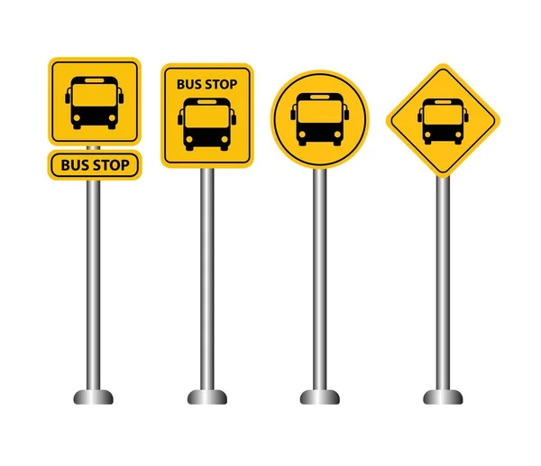 Bushaltestelle Symbol Auf Weißem Hintergrund — Stockvektor