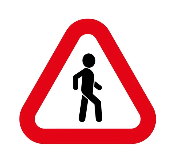 Walking Sign White Background — Stock Vector