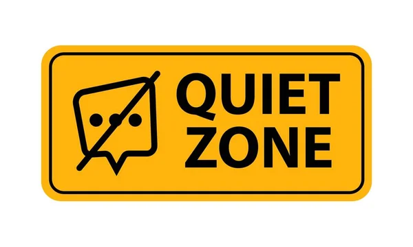 stock vector quiet zone sign on white background