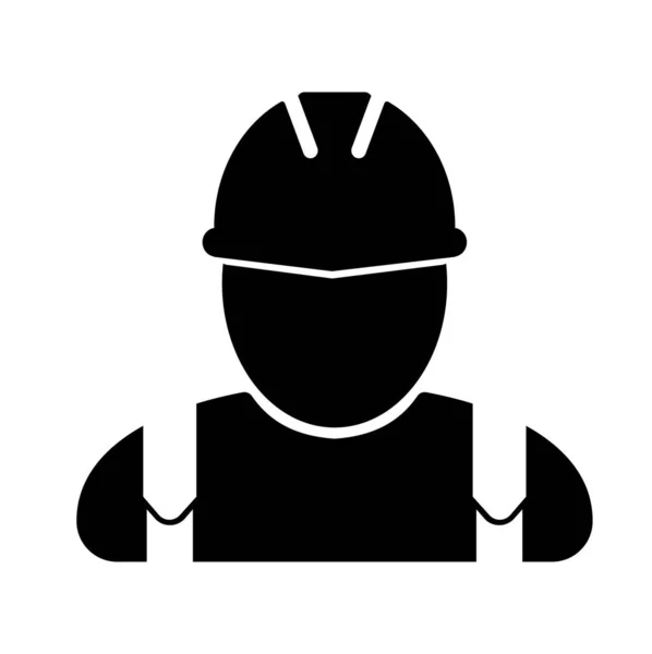 Arbeiter Symbol Auf Weißem Hintergrund — Stockvektor