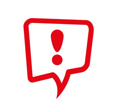 Beyaz arka planda dikkat levhası. Vektör simgesi.