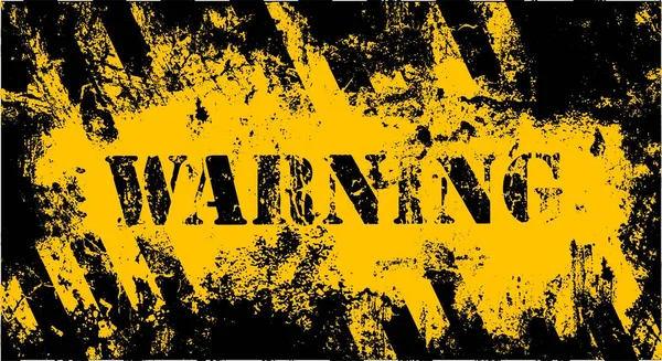 Warnng Sign Yellow Background — Stock Vector