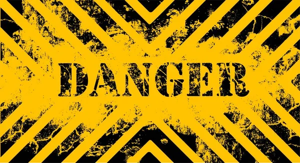Danger Sign Yellow Background — Stock Vector