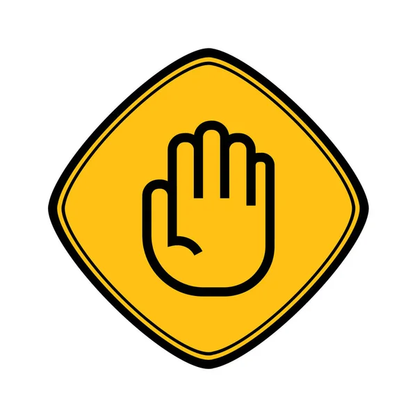 Stopbord Witte Achtergrond Vectorpictogram — Stockvector