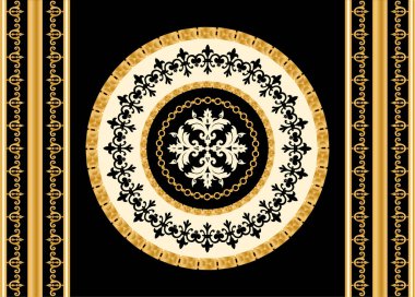 Değerli taşlar, altın zincirler ve incilerle süslenmiş kusursuz desenler..