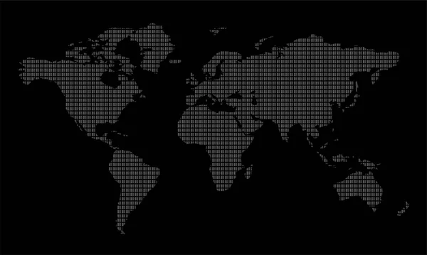 黑底世界地图 — 图库矢量图片