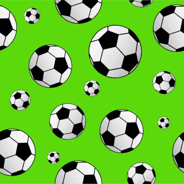 Futbol toplarıyla şirin, pürüzsüz desen..