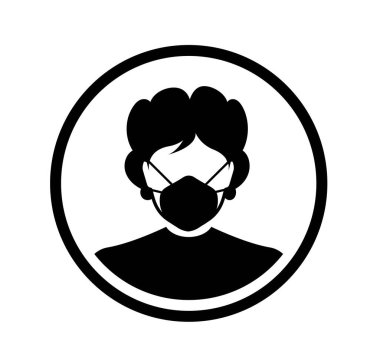 Beyaz arkaplanda kadın simgesi