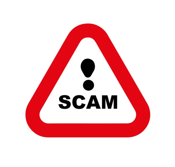 Scam Sign White Background — Stock Vector