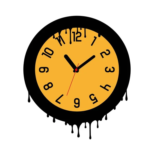 Lindo Reloj Pared Redonda Vector — Vector de stock