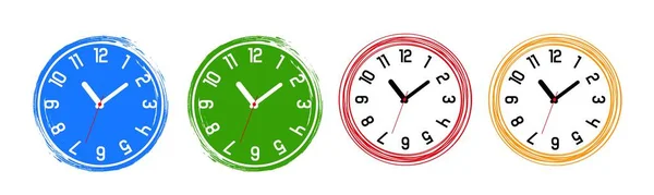 Vetor Relógio Parede Redonda Bonito — Vetor de Stock