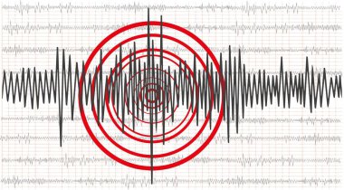 Earthquake background. seismogram for seismic measurement. clipart
