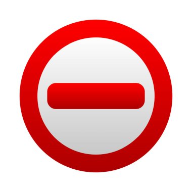 Beyaz arka planda dur işareti. Vektör simgesi.