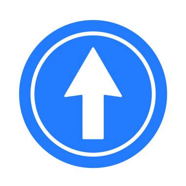 Düz git trafik işareti simgesi 