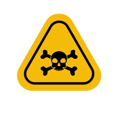 beyaz arkaplanda kafatası işareti