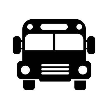 bus simgesi beyazda izole edildi