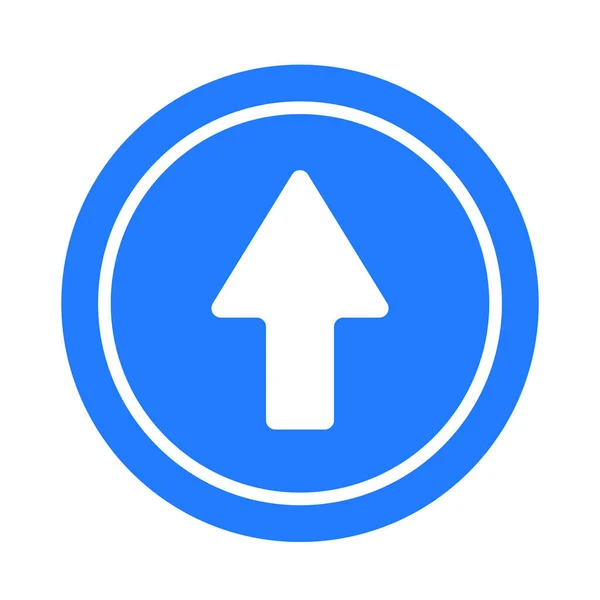 Μετάβαση Ευθεία Σύμβολο Πινακίδας Κυκλοφορίας — Διανυσματικό Αρχείο