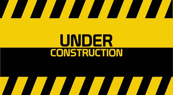 Website Construction Warning Sign — Stock Vector