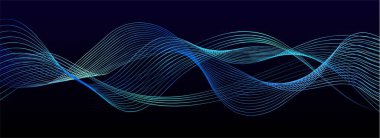 Boşluktaki çizgilerle oluşturulan şekiller. Yaratıcı neon renkler. Modern soyut arkaplan.