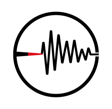 Deprem geçmişi. Sismik ölçüm için sismogram.