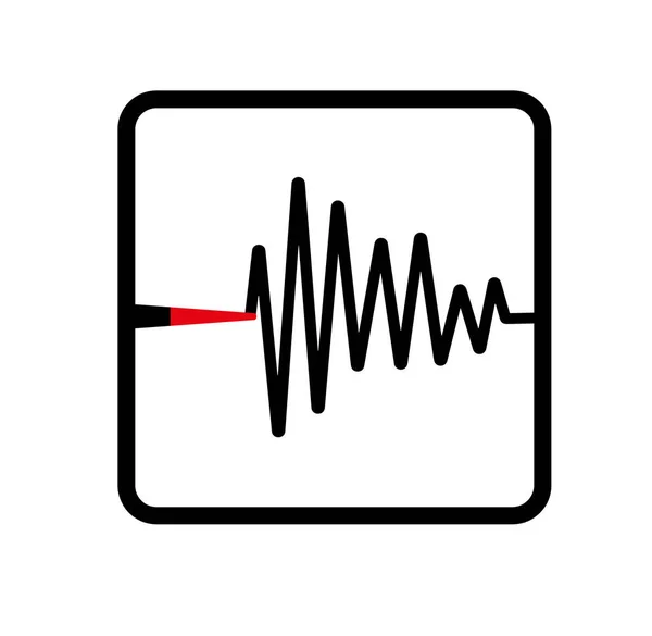 Antecedentes Del Terremoto Sismografía Para Medición Sísmica — Vector de stock