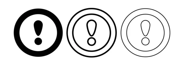Восклицательный Знак Белом Фоне Значок Вектора — стоковый вектор