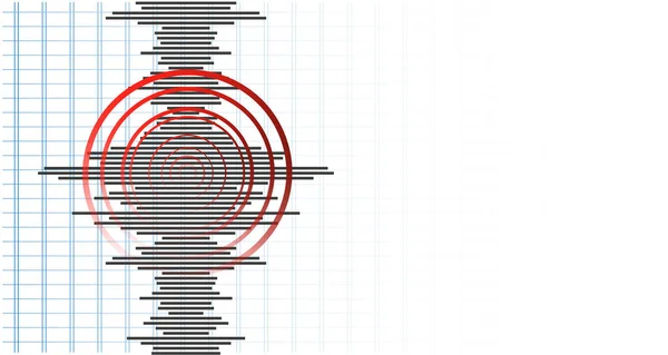 Tremblement Terre Sismogramme Pour Mesure Sismique — Image vectorielle