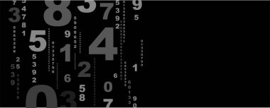 Sayılarla yaratıcı ve modern arkaplan.