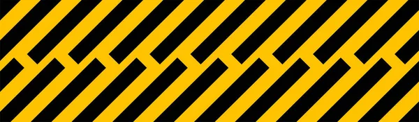 Znak Ostrzegawczy Czarnymi Paskami Żółtym Tle — Wektor stockowy
