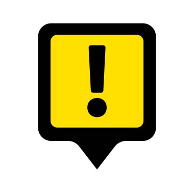 Beyaz arka planda ünlem işareti. Vektör simgesi.