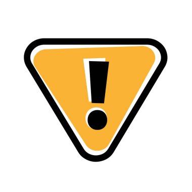 Beyaz arka planda ünlem işareti. Vektör simgesi.