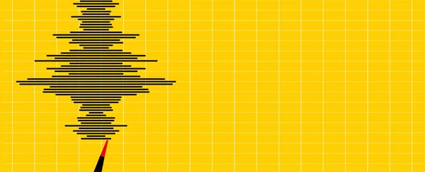 Предыстория Землетрясения Сейсмограмма Сейсмических Измерений — стоковый вектор