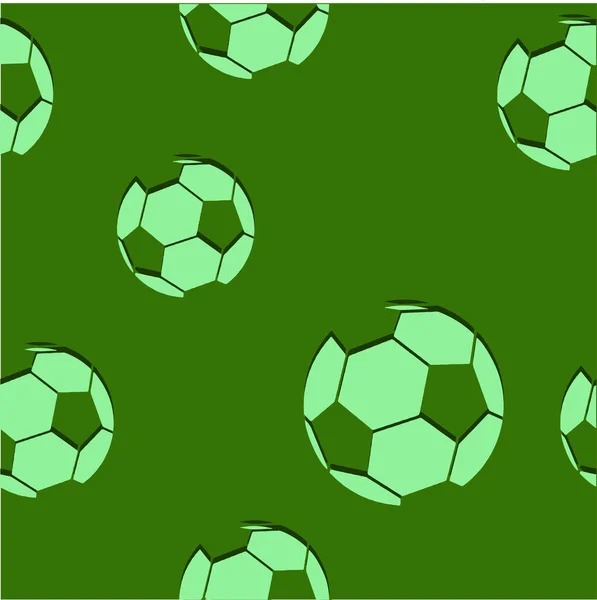 Cute Seamless Pattern Soccer Balls — Stock Vector