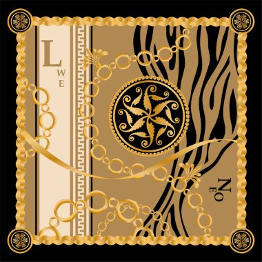 Değerli taşlar, altın zincirler ve incilerle süslenmiş kusursuz desenler..