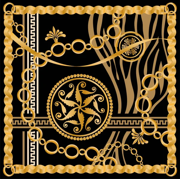 Değerli taşlar, altın zincirler ve incilerle süslenmiş kusursuz desenler..