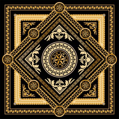 Değerli taşlar, altın zincirler ve incilerle süslenmiş kusursuz desenler..