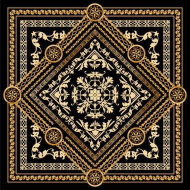 Değerli taşlar, altın zincirler ve incilerle süslenmiş kusursuz desenler..