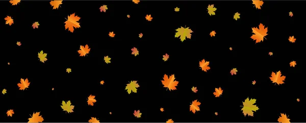 Autumn Calligraphy Background Arranged Leaves — Stock Vector