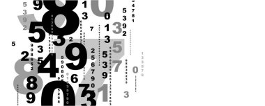 Sayılarla yaratıcı ve modern arkaplan.